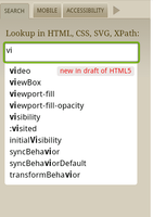 Screenshot of video element in autocomplete list